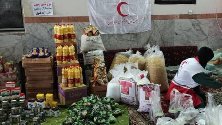 توزیع ۱۸۵ بسته غذایی میان نیازمندان علی آباد کتول در استان گلستان